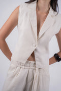 Cream Vest Alba Viella