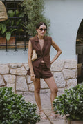 Brown Vest Alba Viella