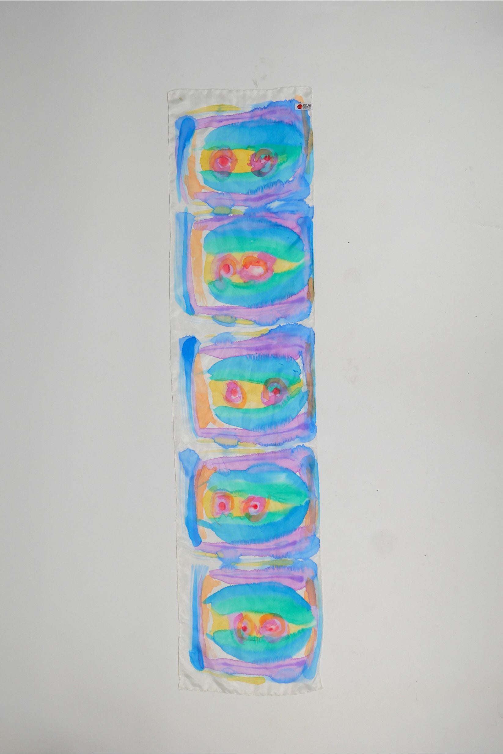 Zarcilla Azul Hand Painted Silk Scarf Rectangle