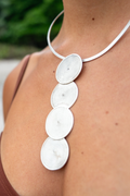 Necklace Filigree Vertical Fine Silver Shirley Blanch