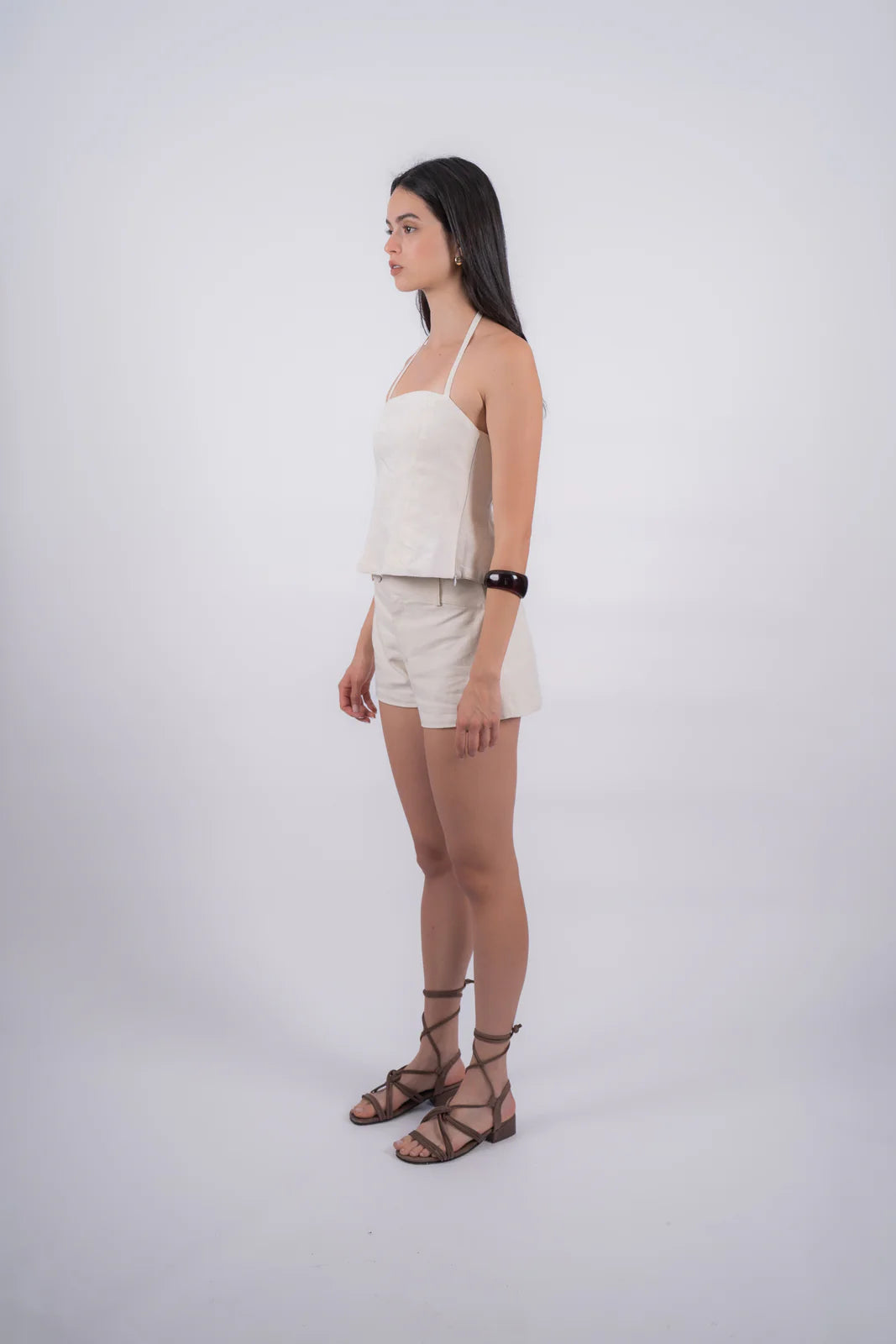 Cream Shorts Alba Viella