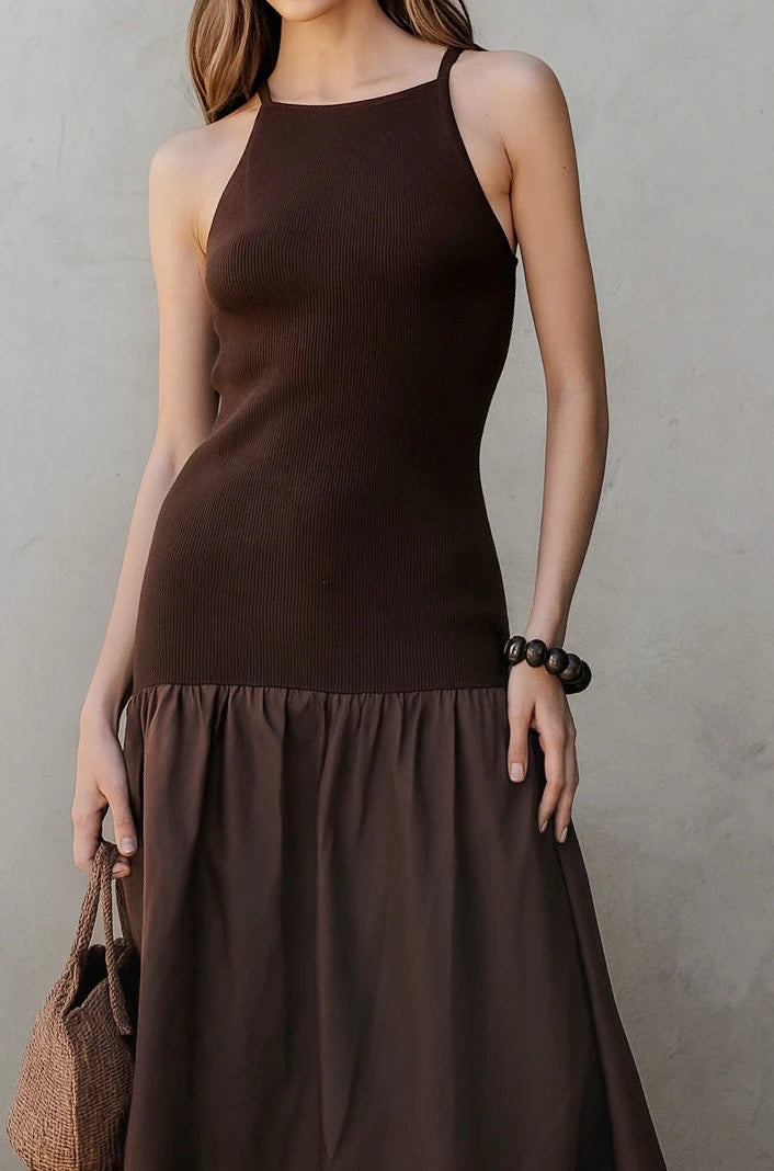 Brown Dress Marisol Marina Mia