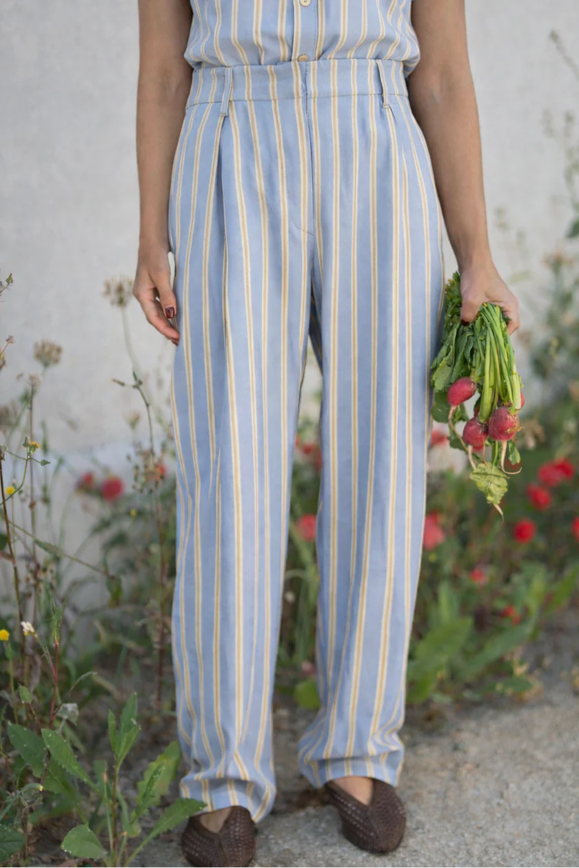 Sky Blue Striped Pants Pluisotis Antonia Fluxá