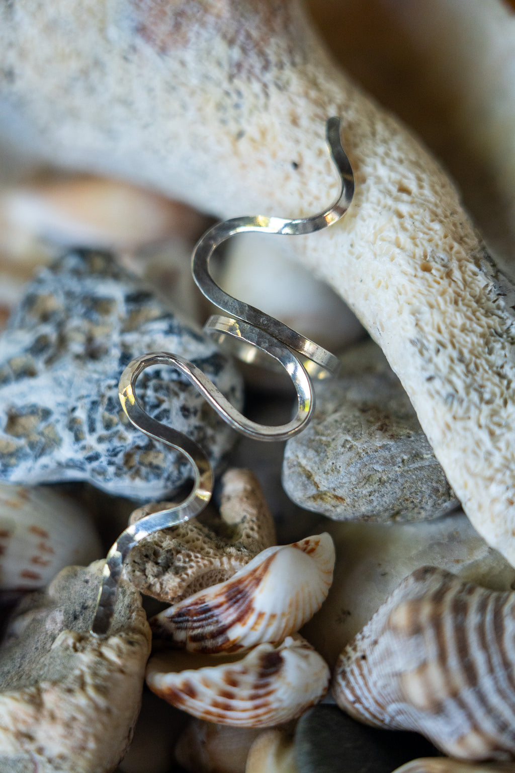 Ring Snake Adjustable Fine Silver Shirley Blanch