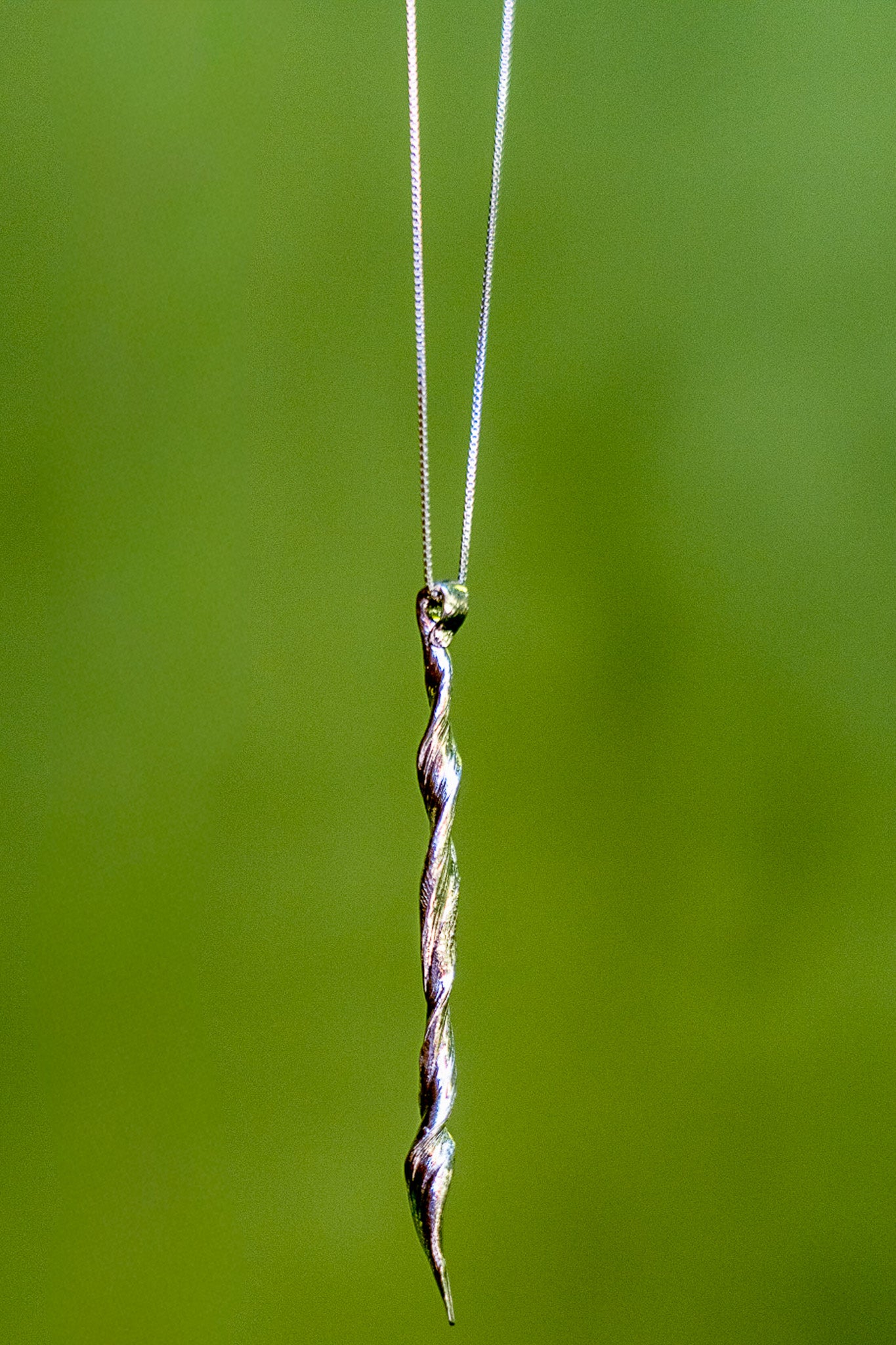 Necklace Huella Needle Fine Silver Shirley Blanch