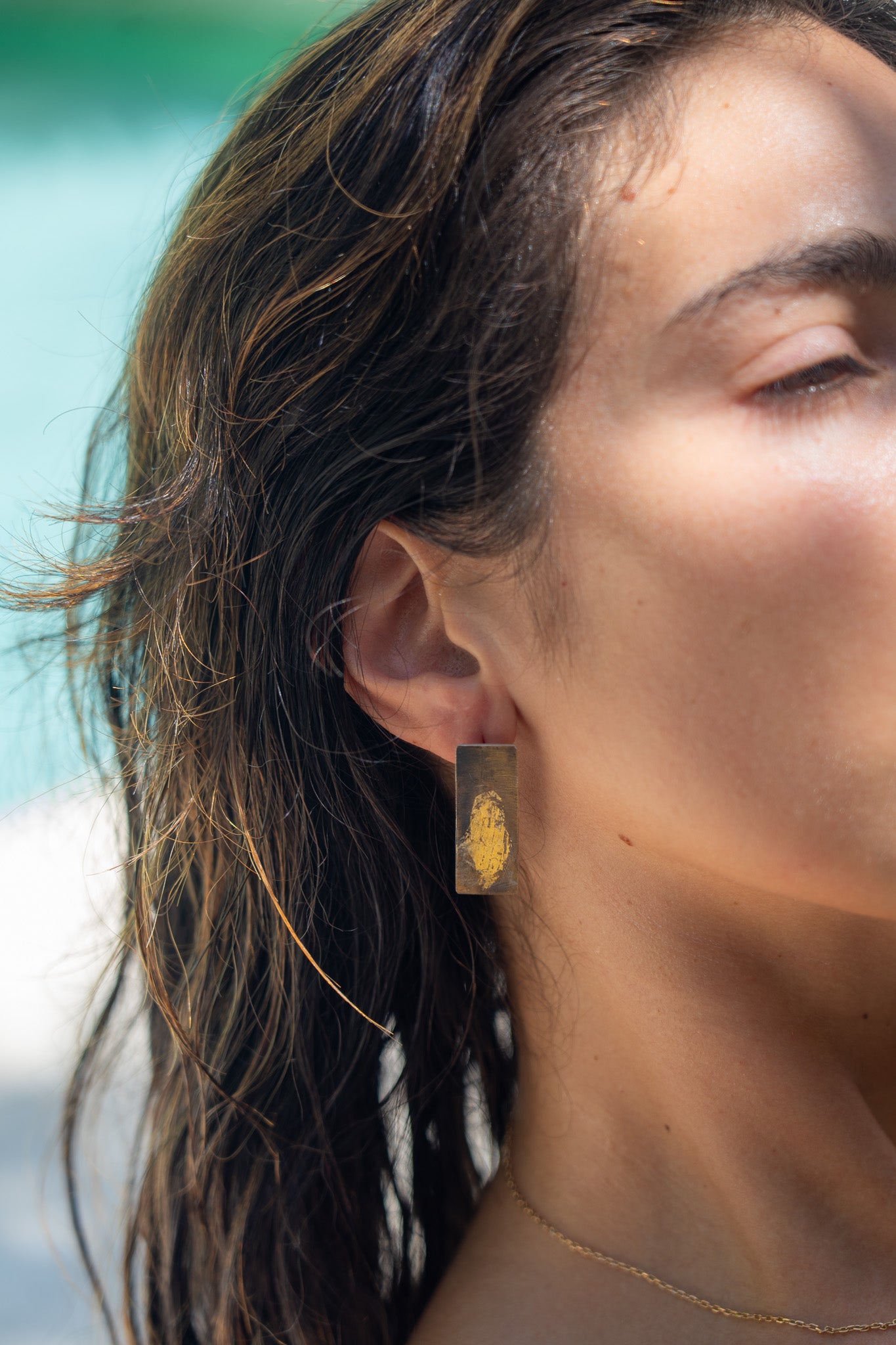 Gold Plated Smooth Earrings Fine Silver Shirley Blanch