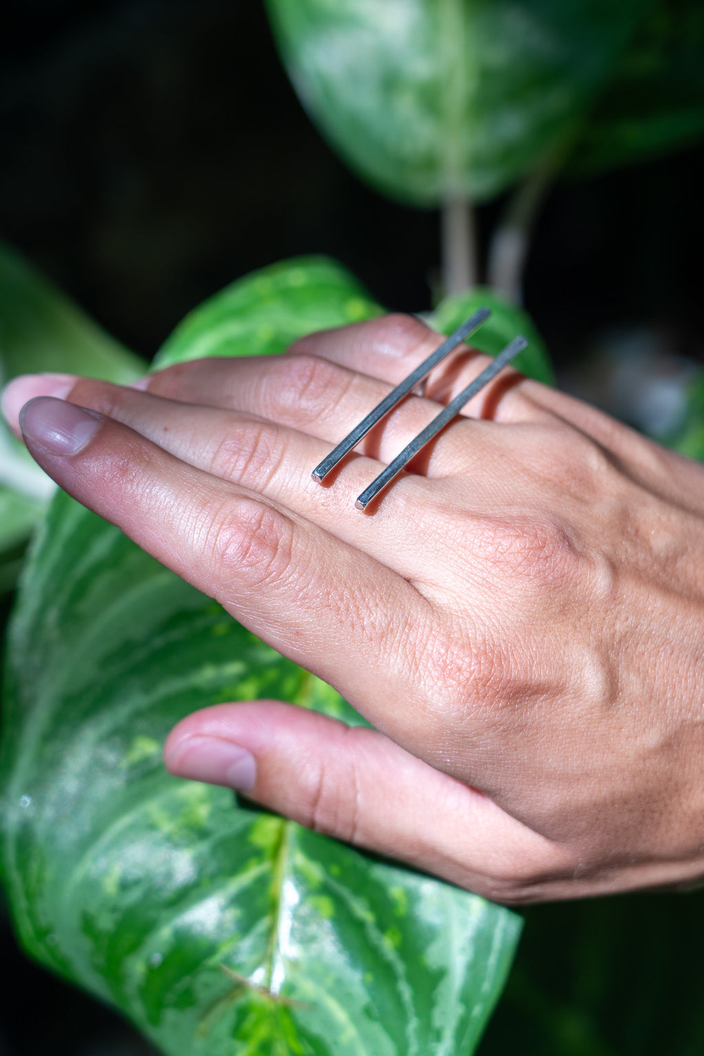 Ring Double Line Size US 6.5 Fine Silver Shirley Blanch