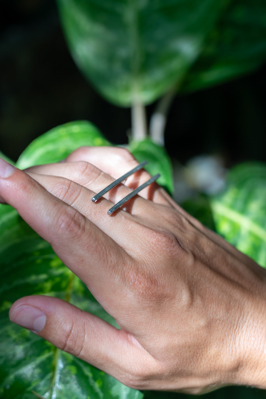 Ring Double Line Size US 6.5 Fine Silver Shirley Blanch