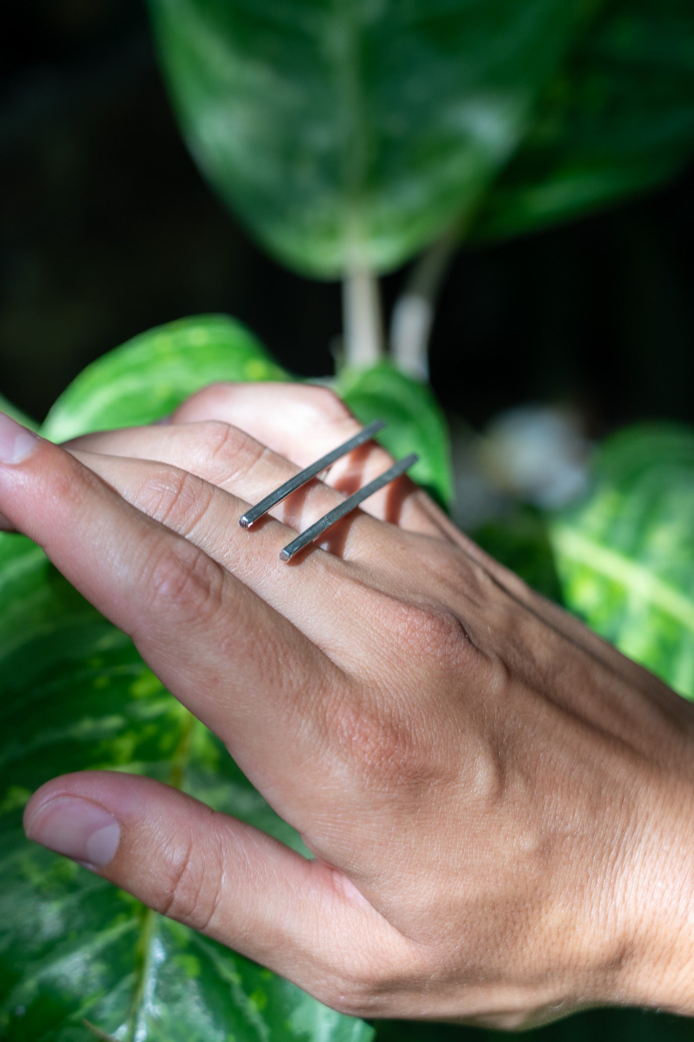Ring Double Line Size US 6.5 Fine Silver Shirley Blanch