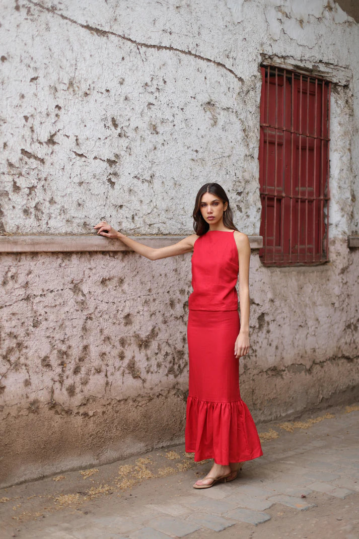 Red Blouse Tania Marina Mia