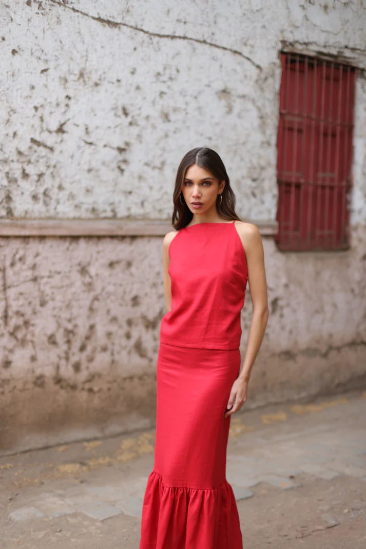 Red Blouse Tania Marina Mia