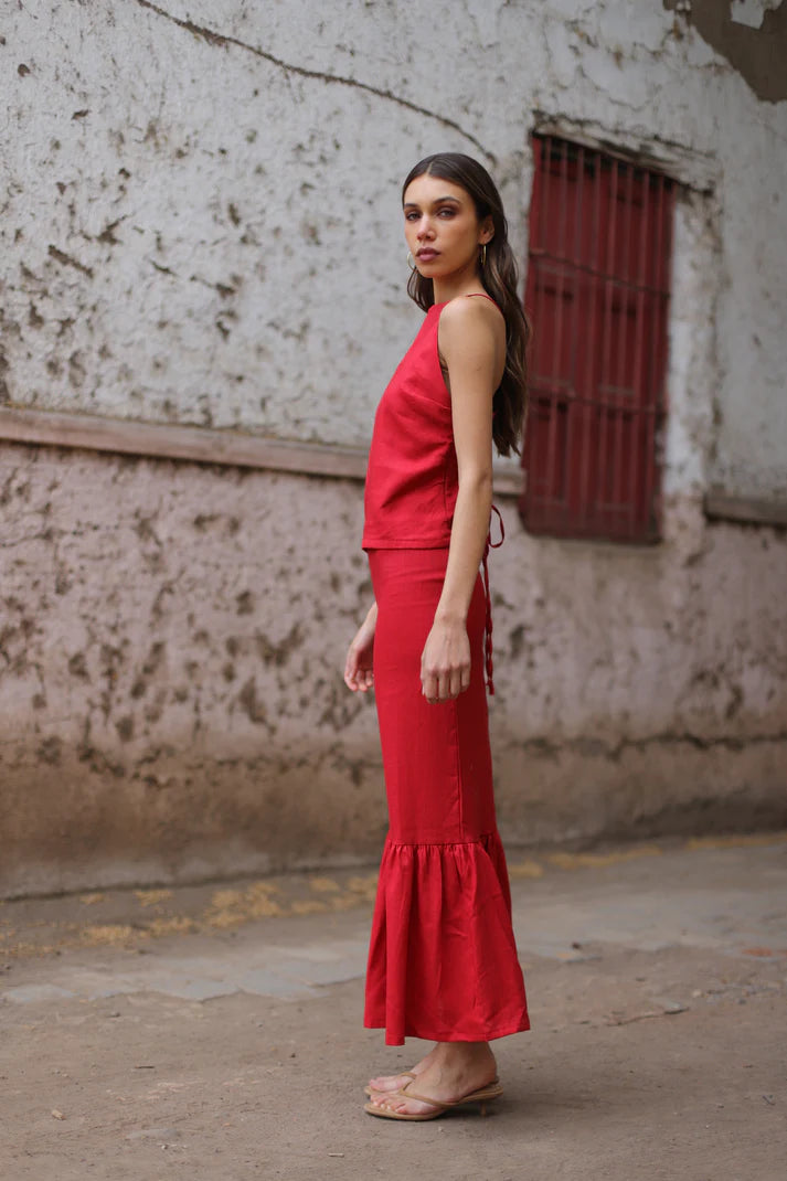 Red Blouse Tania Marina Mia