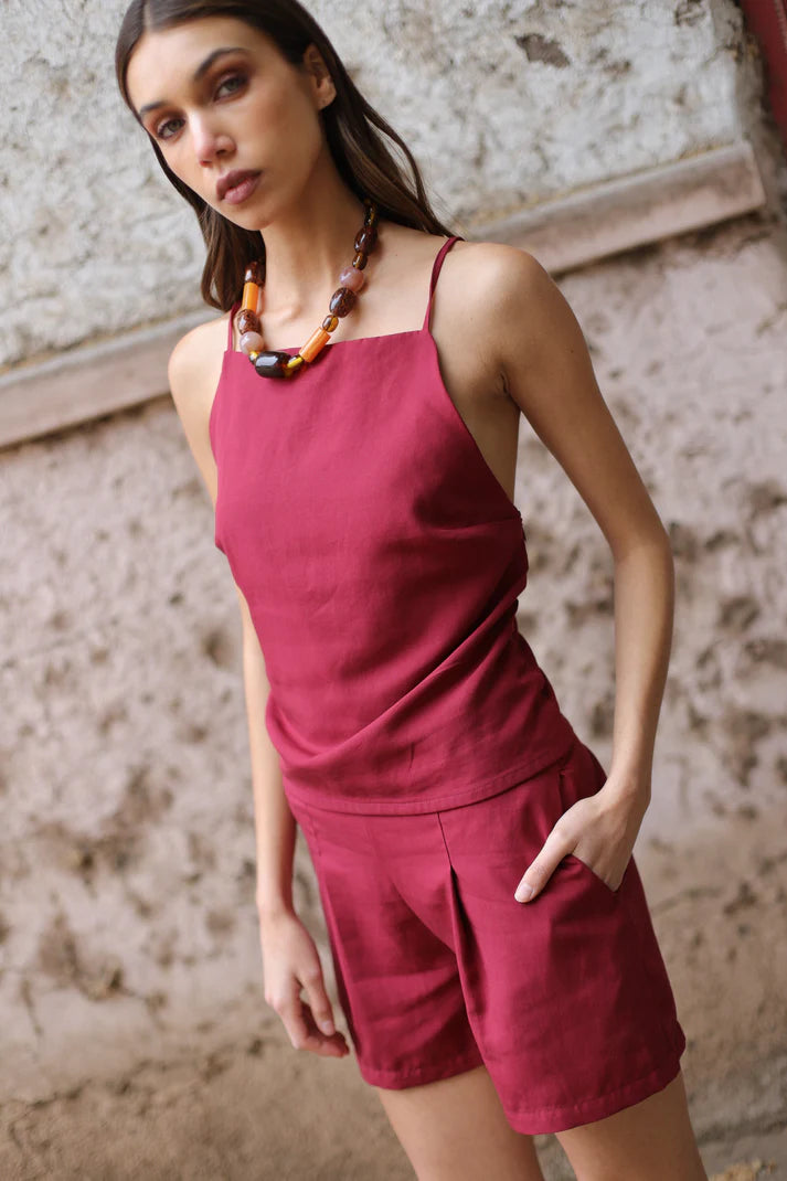 Burgundy Blouse Tania Marina Mia