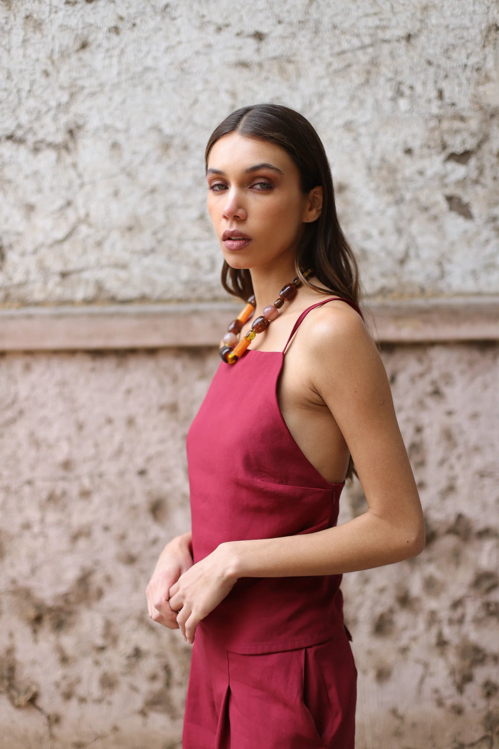 Burgundy Blouse Tania Marina Mia