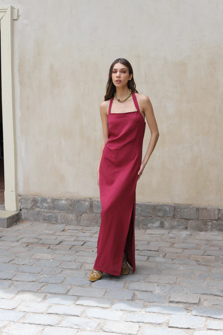 Burgundy Dress Tania Marina Mia