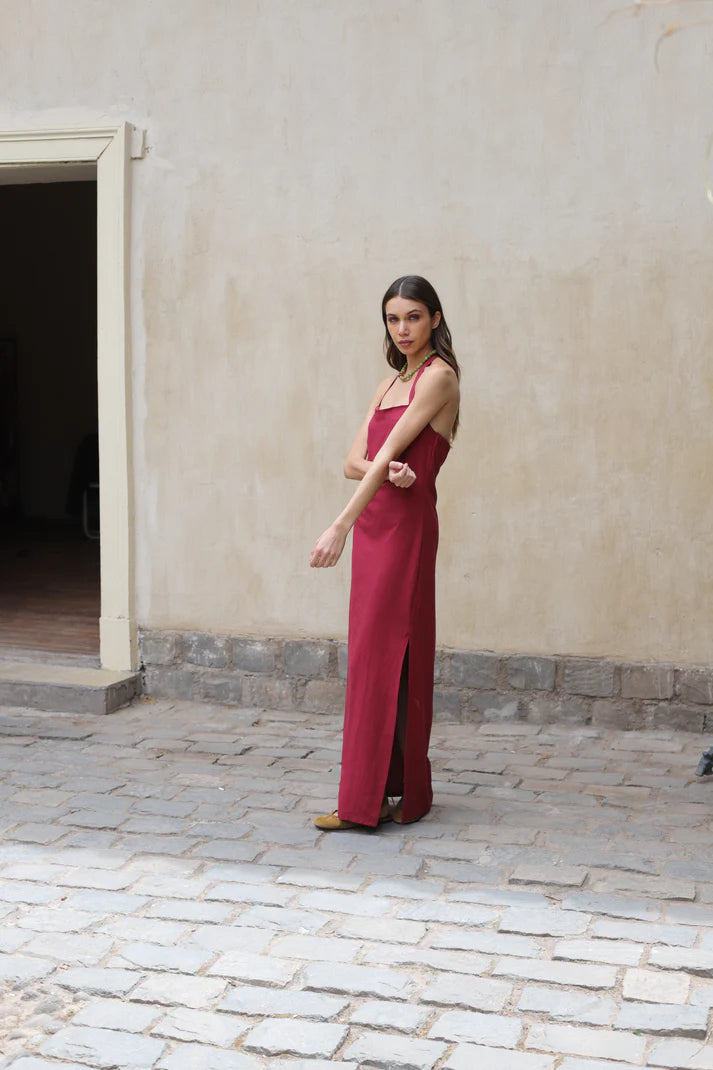 Burgundy Dress Tania Marina Mia