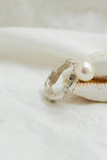 Ring White Pearl Size US 6 Fine Silver Shirley Blanch