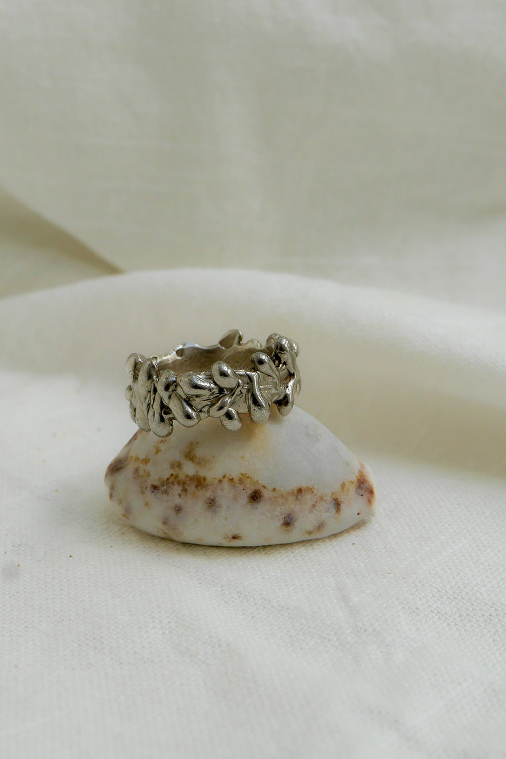 Ring Emerger Size US 8.5 Fine Silver Shirley Blanch