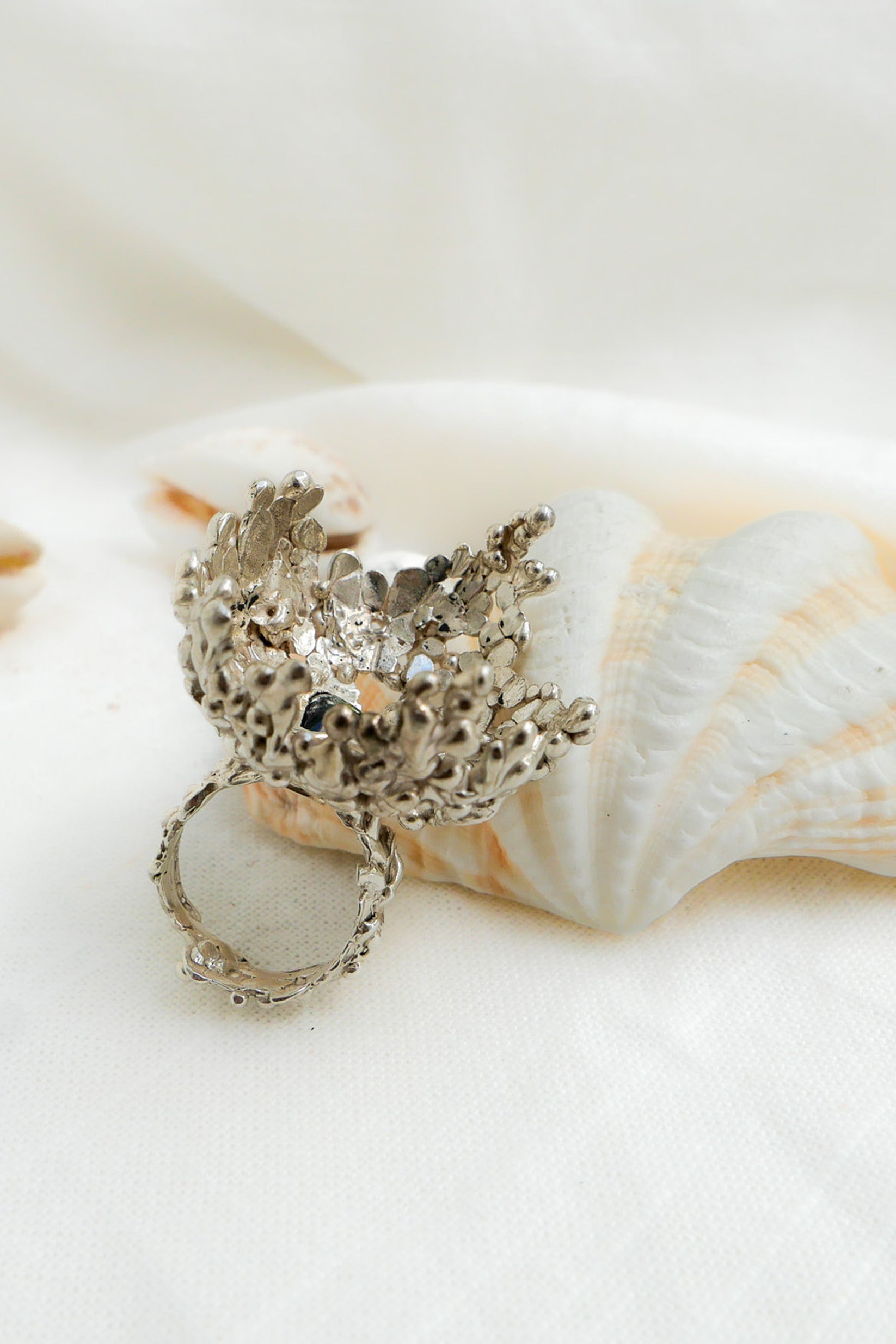 Ring El Infinito Opal Adjustable Fine Silver Shirley Blanch