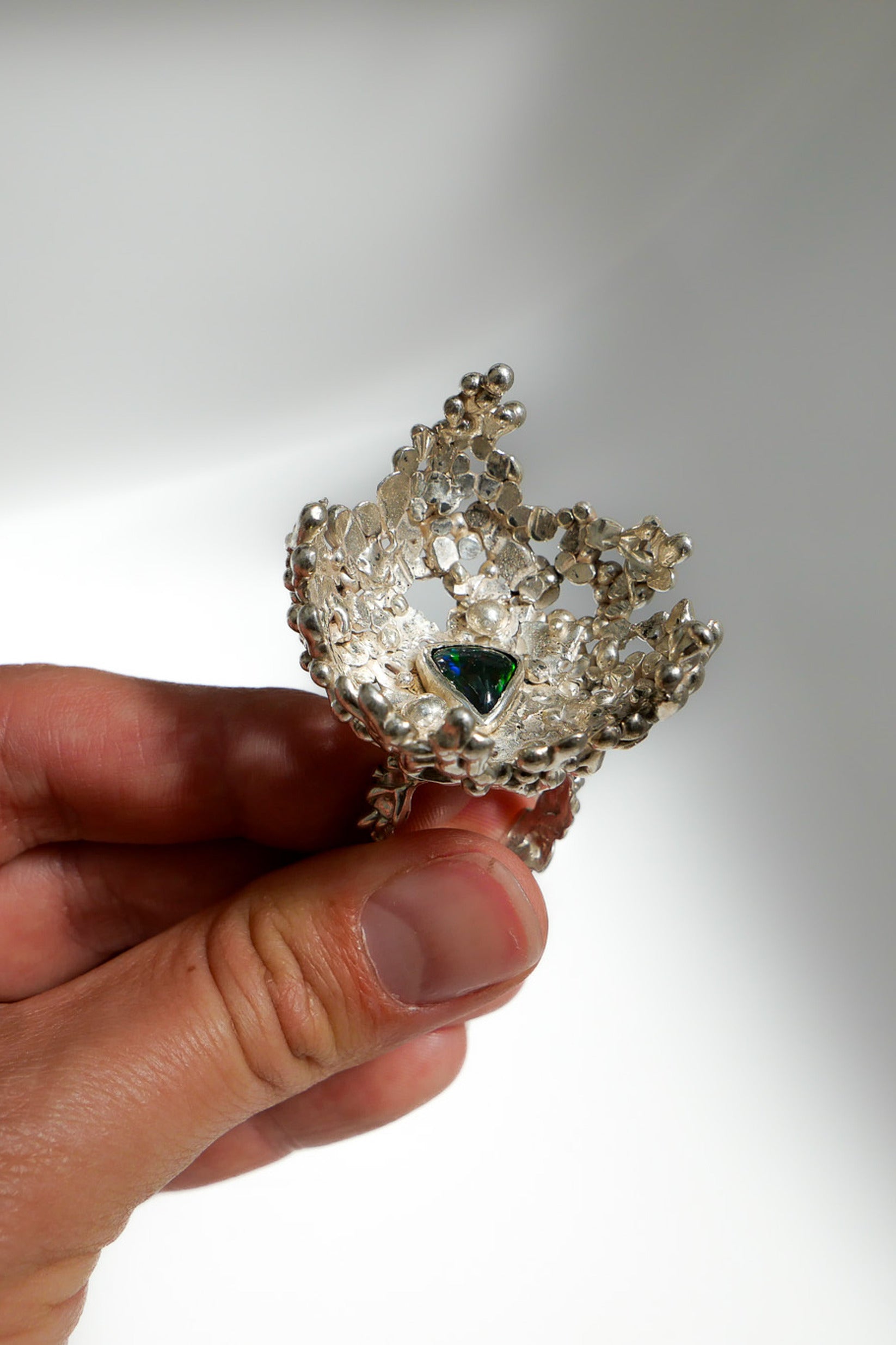 Ring El Infinito Opal Adjustable Fine Silver Shirley Blanch