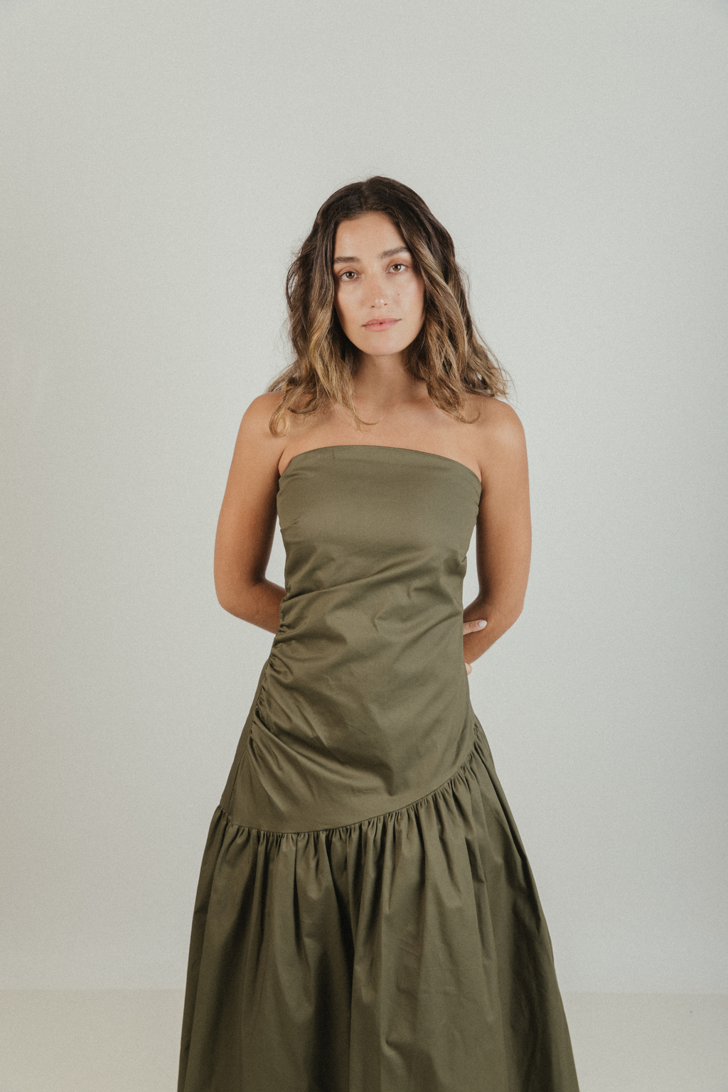 Green Strapless Dress Kbrancoli