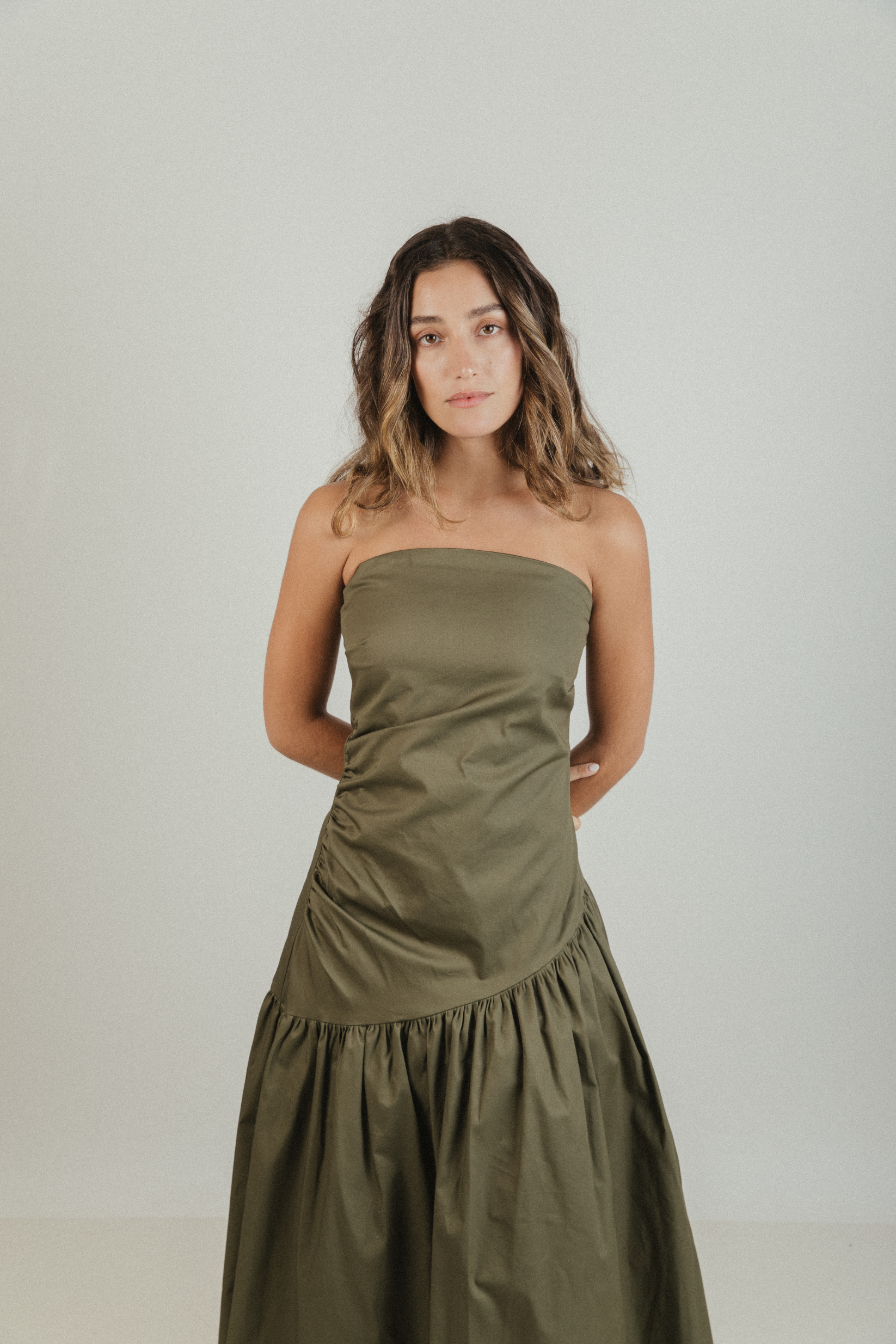 Green Strapless Dress Kbrancoli