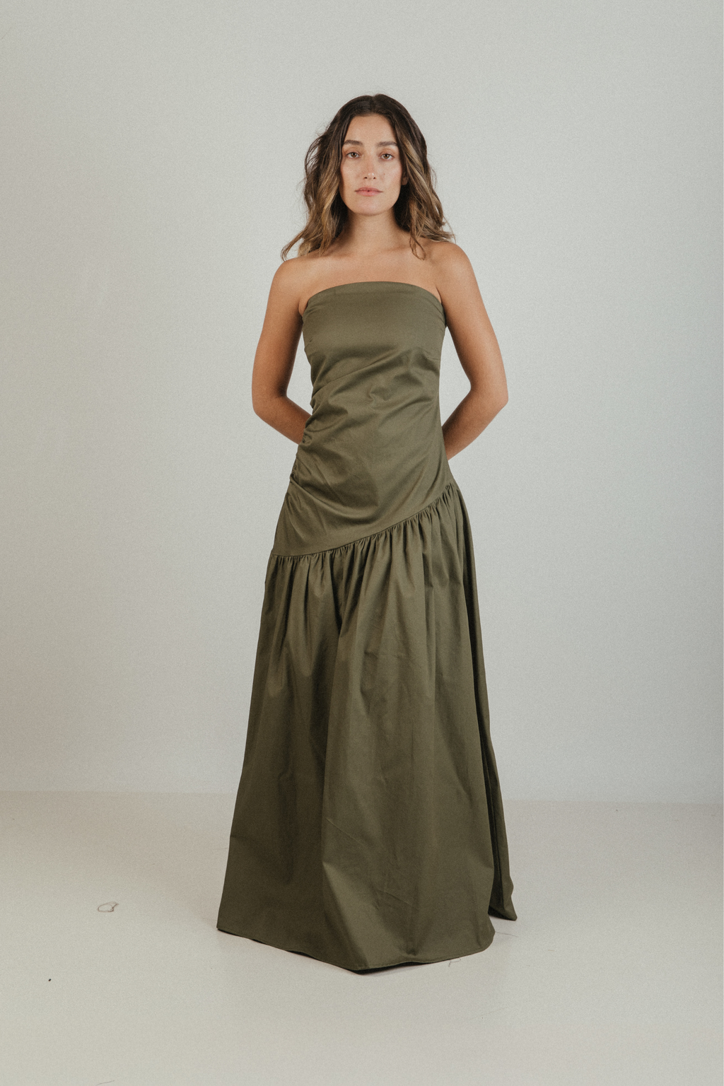 Green Strapless Dress Kbrancoli