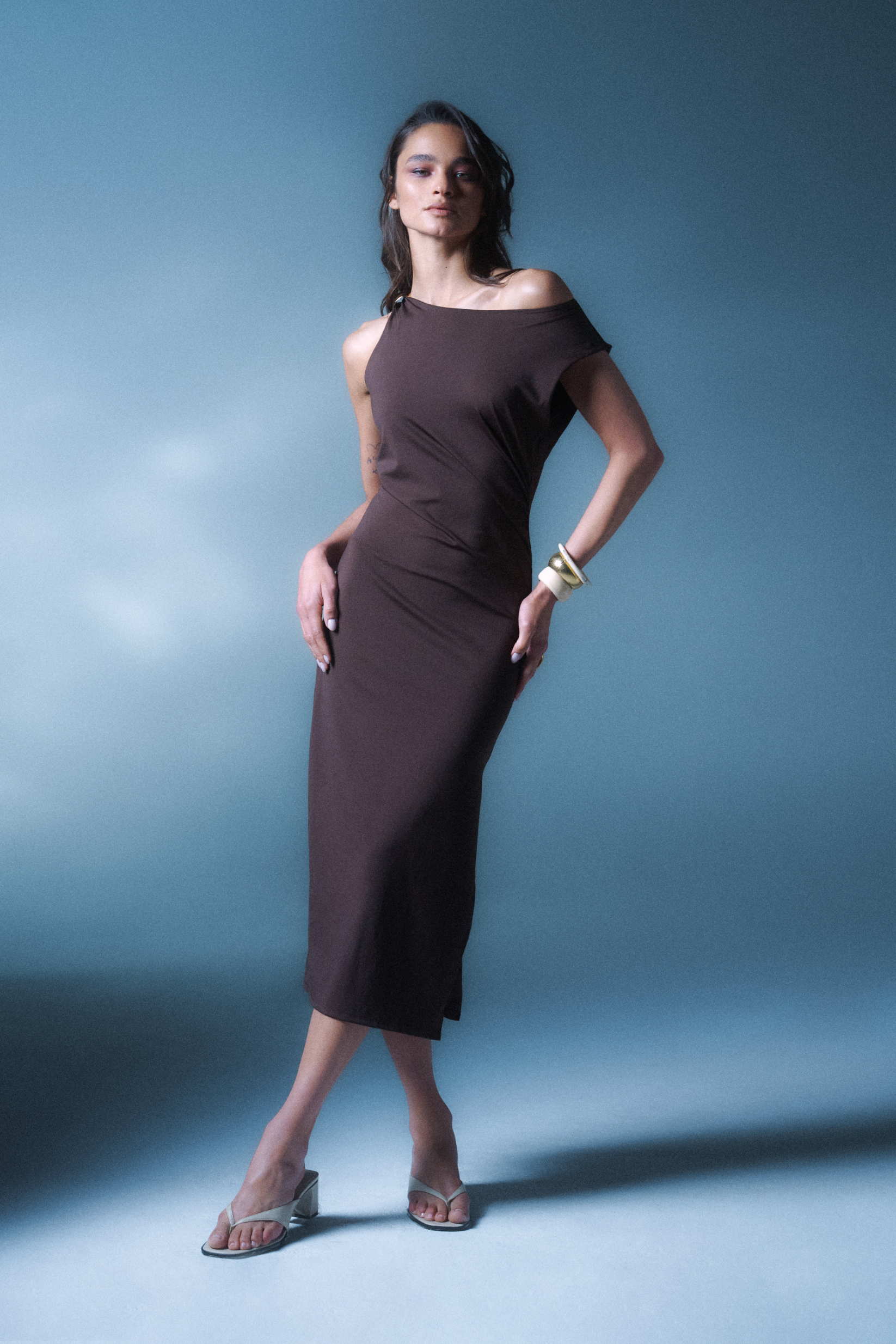 Brown Anneu Dress Feras