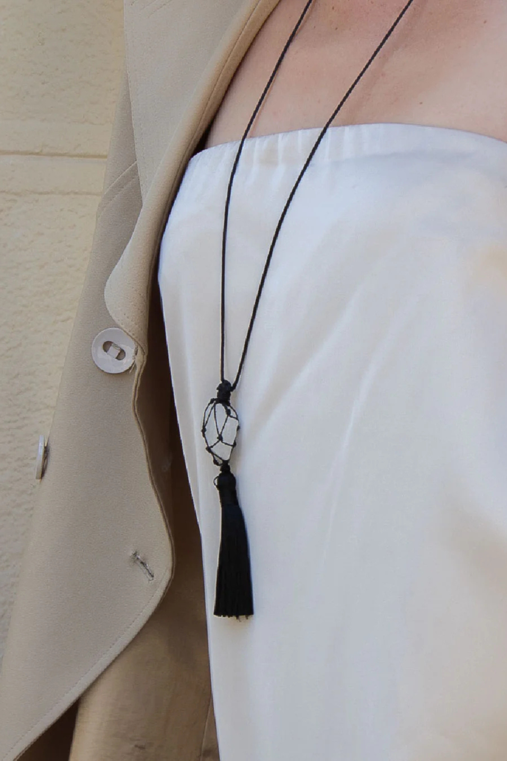 Tassel Quartz Necklace La Cadenaria