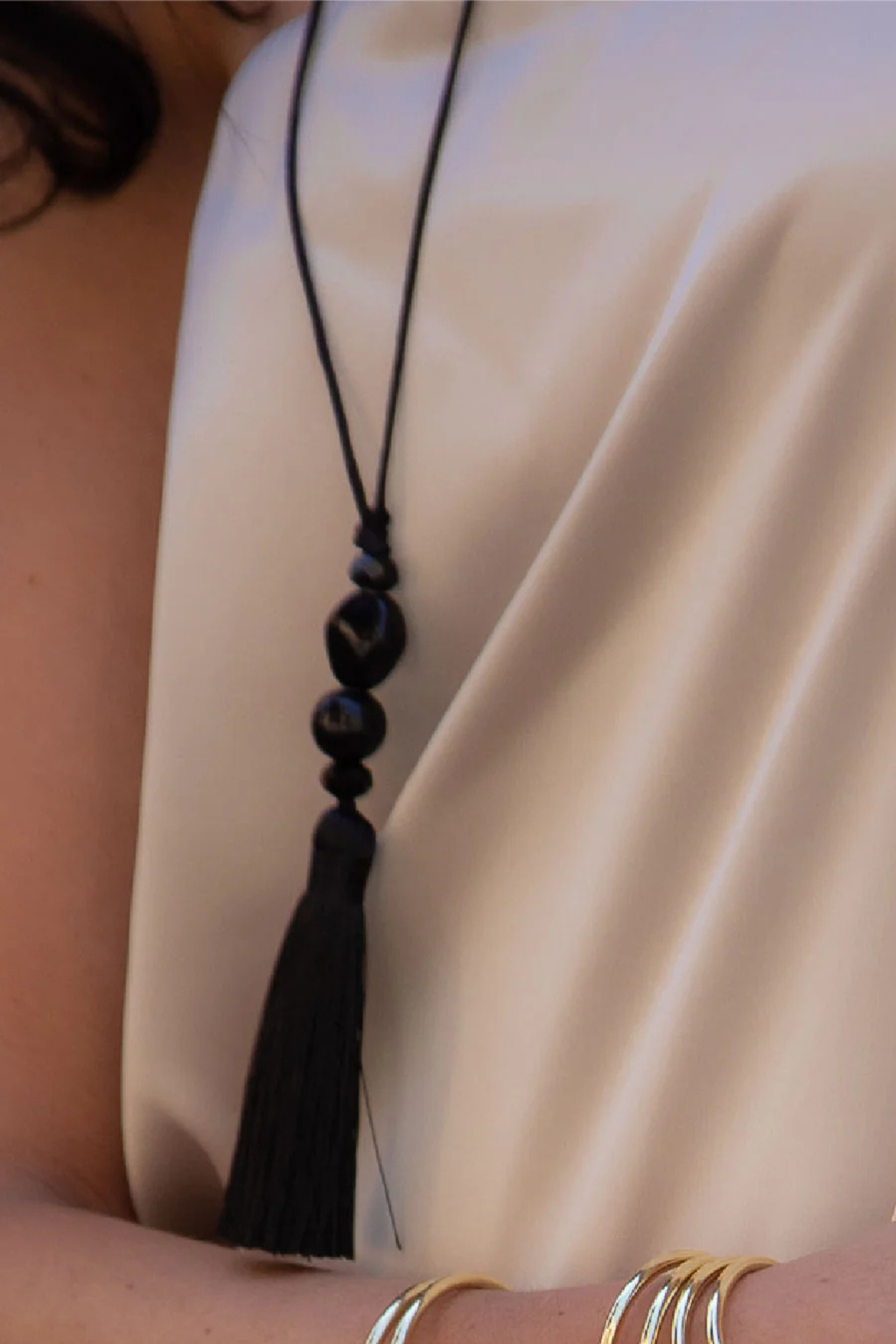 Tassel Noir Necklace La Cadenaria