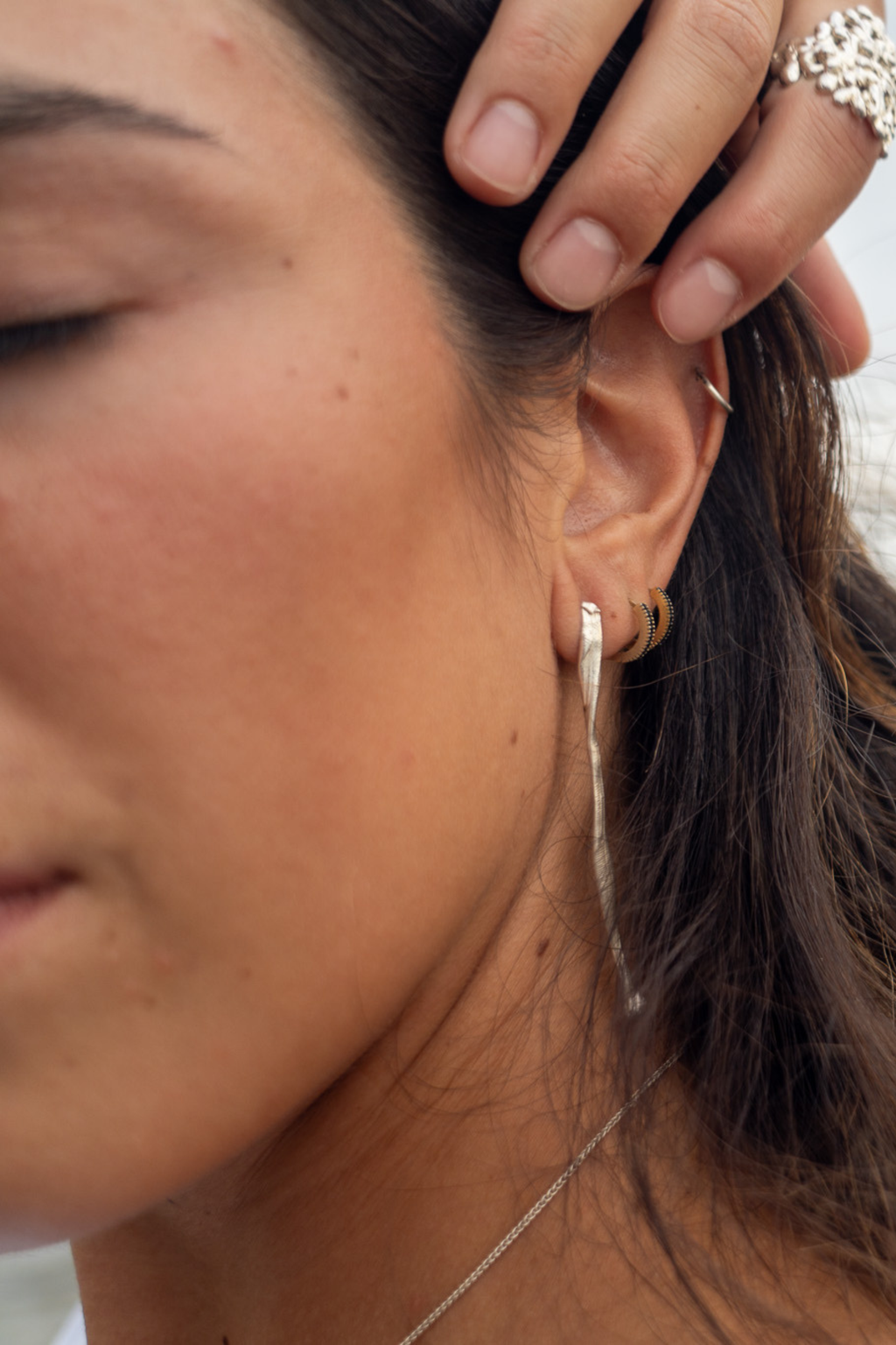 Earrings Huella Fine Silver Shirley Blanch