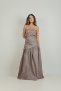 Gray Strapless Dress Kbrancoli